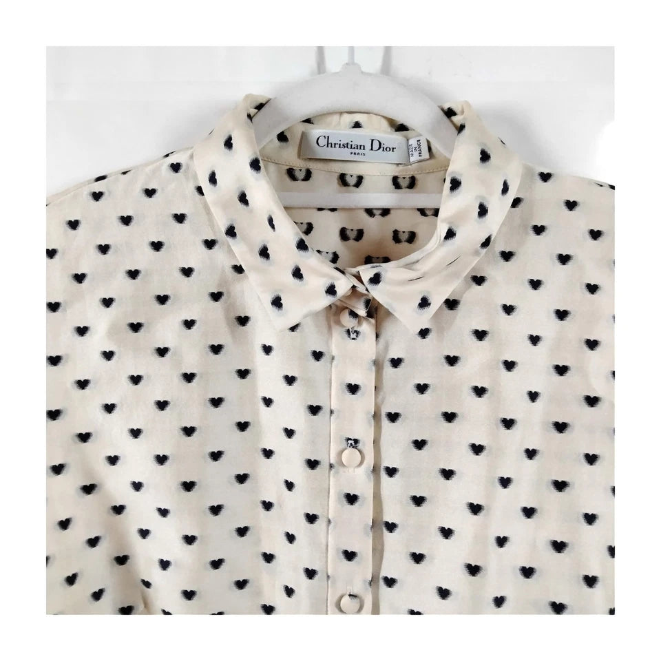 Christian Dior Paris. Vintage Dot Sillk Cotton Dress
