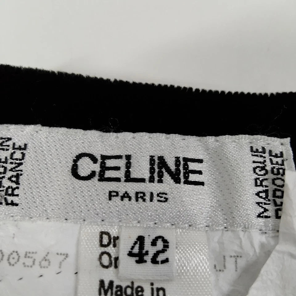 CELINE PARIS. Vintage Black Cotton Skirt