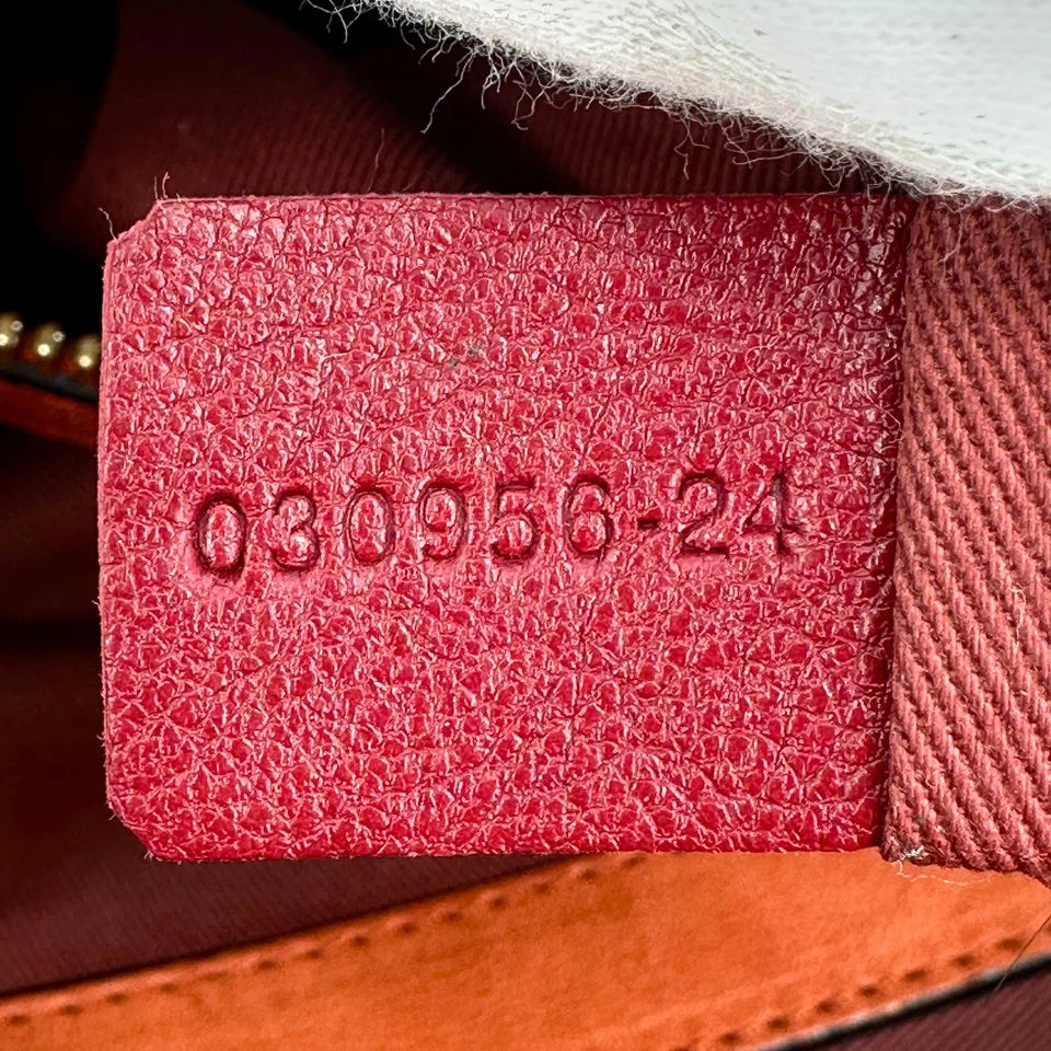 Chloe Paris. Vintage Terracotta Orange Distressed Leather Hand Bag Shoulder Bag