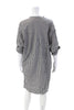 DONNA KARANA Pure DKNY.  Cotton Gingham Crew Neck Long Sleeve Dress