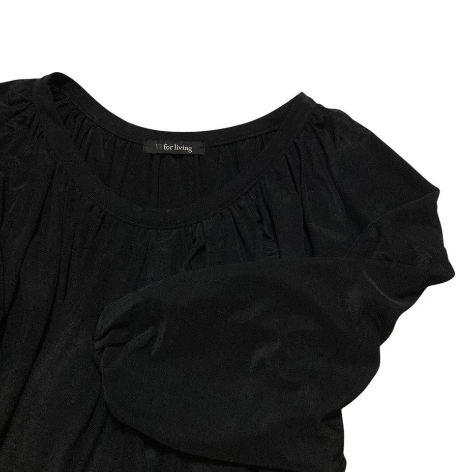 Y's for living (Yohji Yamamoto) JAPAN. Black Gathered Dress