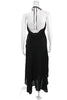 DONNA KARAN. DKNY. Black Rayon Maxi Full Length Sundress