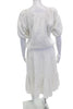 RHODE  Maxi Bohemian White Square Neck Short Sleeve Dress
