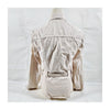 PRADA ITALY. Vintage Cream Belted Cotton Safari-Style Jacket