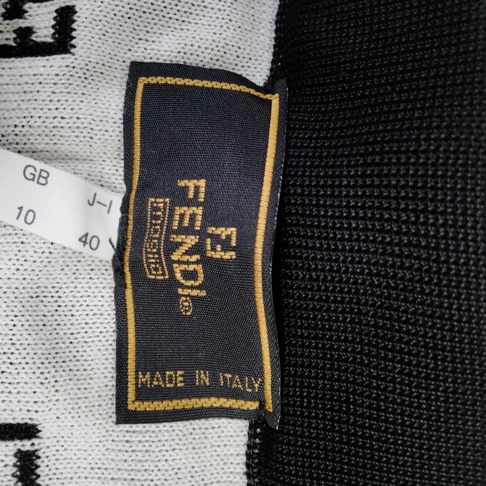 Fendi Italy. Cotton/Rayon Pattern Skirt