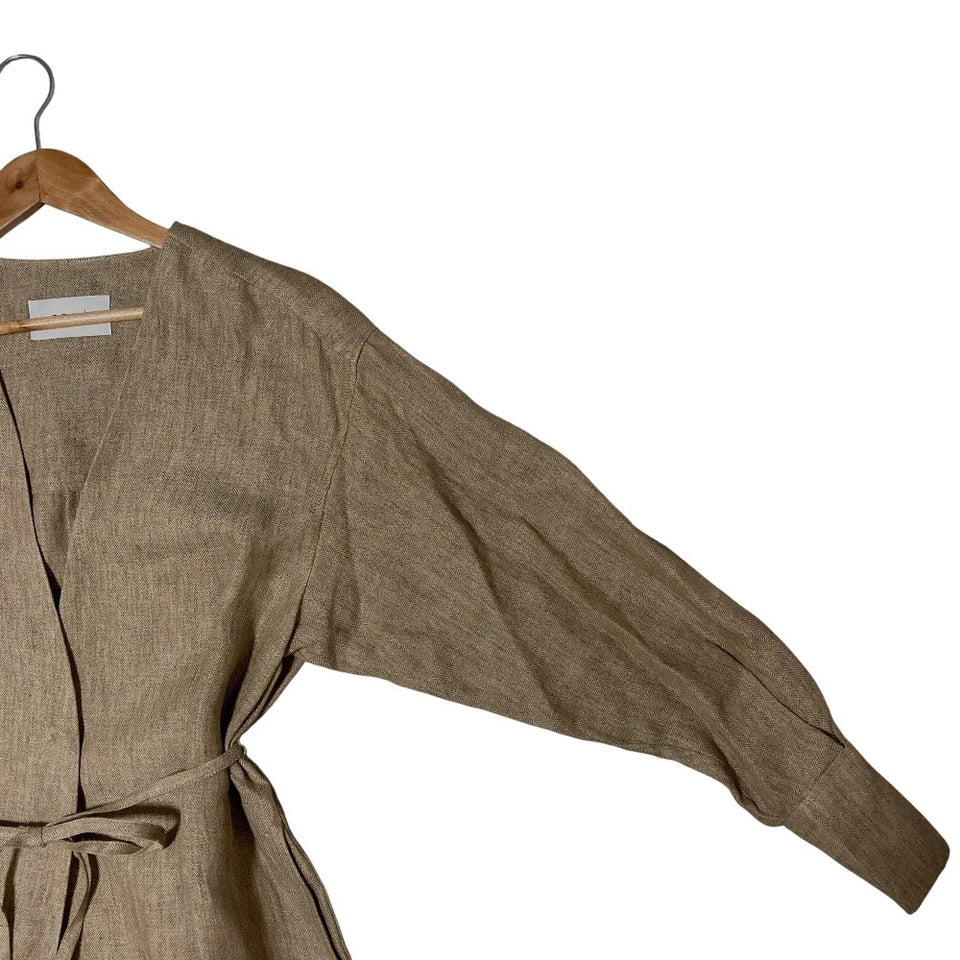 ETRE TOKYO JAPAN. NEW W TAGS. Linen Herringbone Linen Long Dress
