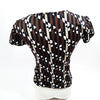 Fendi Italy. Abstract Logo Printed Nylon Top