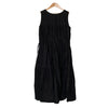 SIMPLICITE JAPAN. Black Cotton Tiered Sleeveless Dress