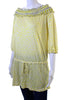 Blumarine Italy Anna Molinari. Off-Shoulder Animal Print Silk Tunic