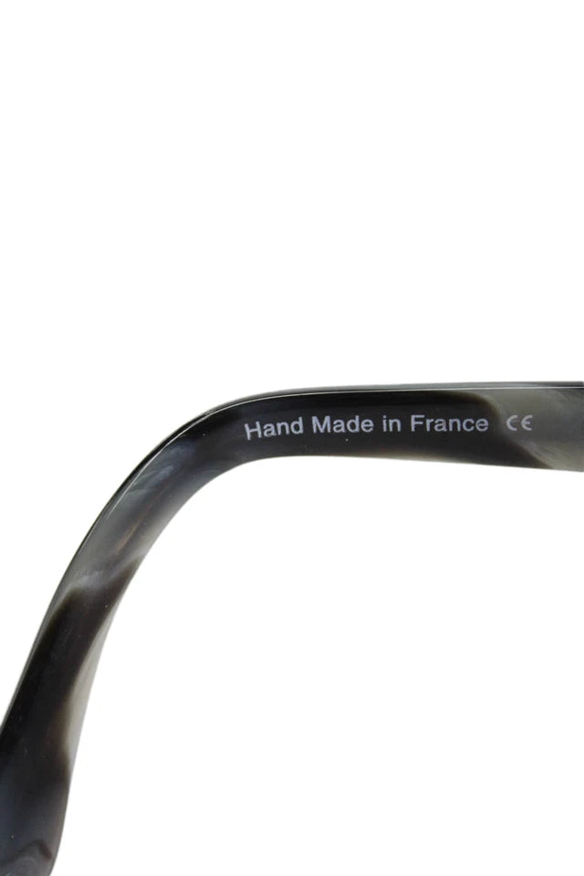 Morgenthal Frederics NYC. Black Carmenita 48MM 20MM DarkLenses Sunglasses