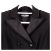 DOLCE&GABBANA ITALY. Black Rayon Acetate Silk Coat