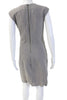 Helmut Lang NY. Gray Silk Sheath Midi Dress