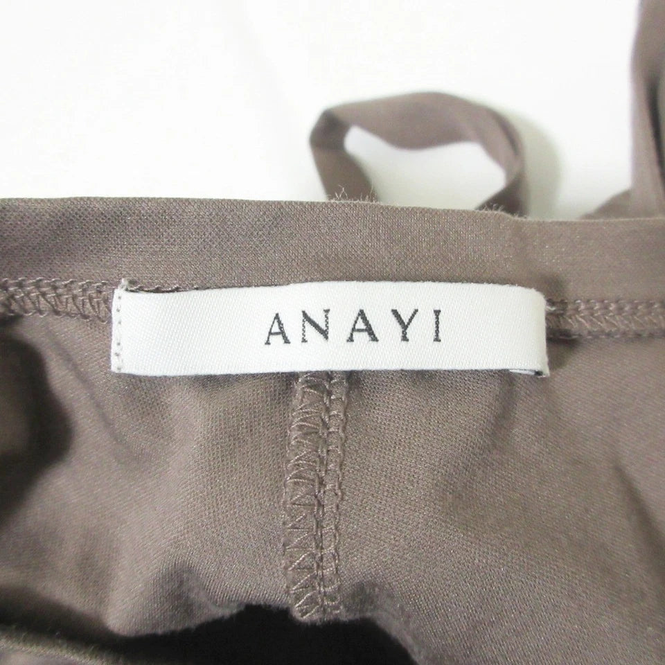 ANAYI JAPAN. 21AW COLLECTION Sleeveless Crew Neck Belted Long Dress