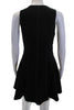Rag & Bone NY. Black Embellished V-Neck Full Zip Fit & Flare Dress