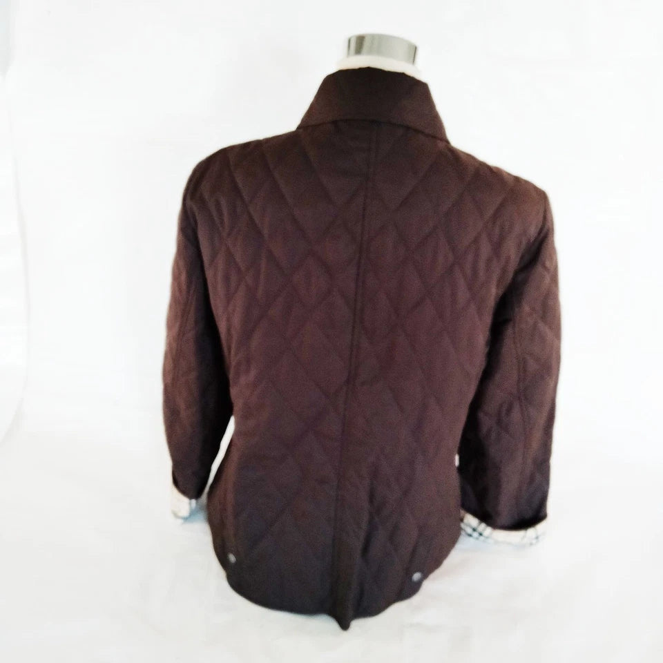 Burberry London UK. Brown Quilted Jacket