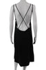 Rag & Bone NY. Black Square Neck Mid-Calf Sleeveless Slip Dress