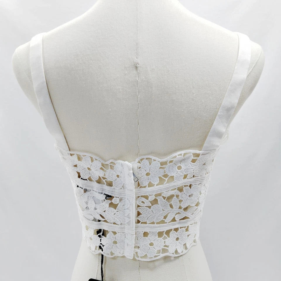 DOLCE&GABBANA ITALY. NEW W/TAGS Lace Linen Cotton Polyester Top