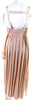 Elizabeth and James  New York Beige V Neck Satin Sleeveless Maxi Dress