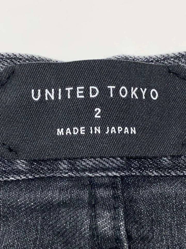 UNITED TOKYO JAPAN. Gray Cotton Denim Skirt