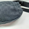 Gucci Italy. Black Canvas/Leather  Logo GG Shoulder Bag