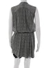 Rag & Bone NY. Silk Polka Dot Blouson V-Neck Sleeveless Dress