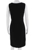Valentino Roma Italy. Black Sheath Sleeveless Round Neck Zip Midi Dress