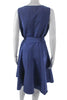 Calvin Klein NY.  Blue Boat Neck A-Line Knee Length Dress