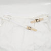 Chanel Paris. Vintage White Cotton Belted Logo Skirt