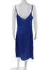 The Drop Japan. Blue Spaghetti Strap Sleeveless V Neck Slip Dress