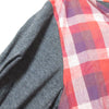 AS KNOW ANY WEAR JAPAN. Red/Grey Plaid Pattern Long Sleeve Dress