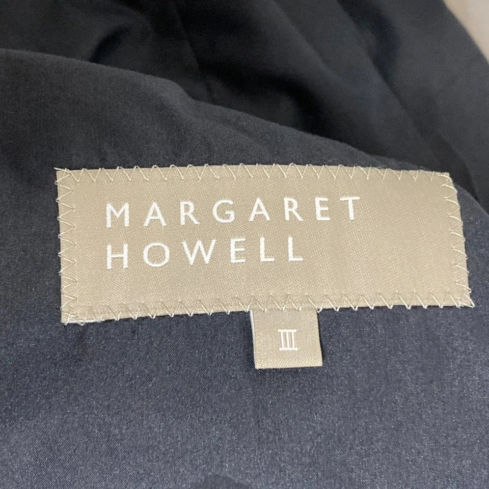 MARGARET HOWELL LONDON/TOKYO. Cotton Nylon Coating, Spring Coat, Size 3, Navy