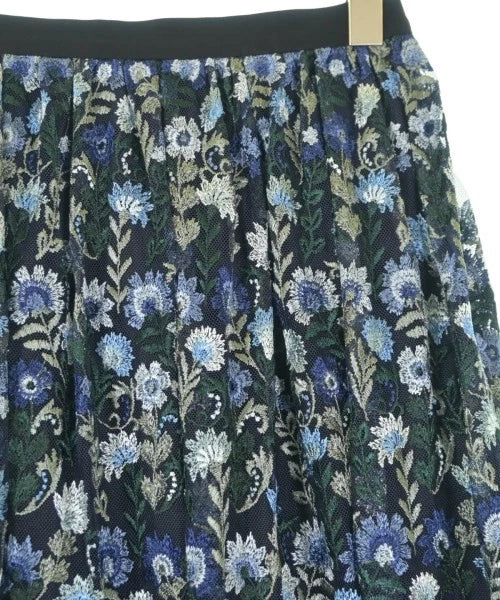 LOKITHO JAPAN. Blue x Green (Flower Pattern) Long/Maxi Length Skirts