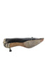 Manolo Blahnik Paris. Black Pointed Toe Animal Print Kitten Heels Size EUR 39.5