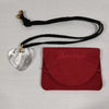 Baccarat FRANCE. SIGNED Vintage Crystal Stainless Steel Goldplated Heart Pendant Necklace