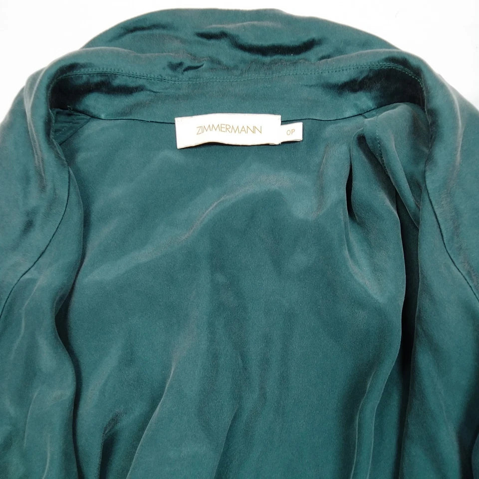 ZIMMERMANN Teal/Green Silk Jacket