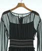 Rirandture Japan. Black/Cami Semi Sheer Cotton/Poly Blend Dress