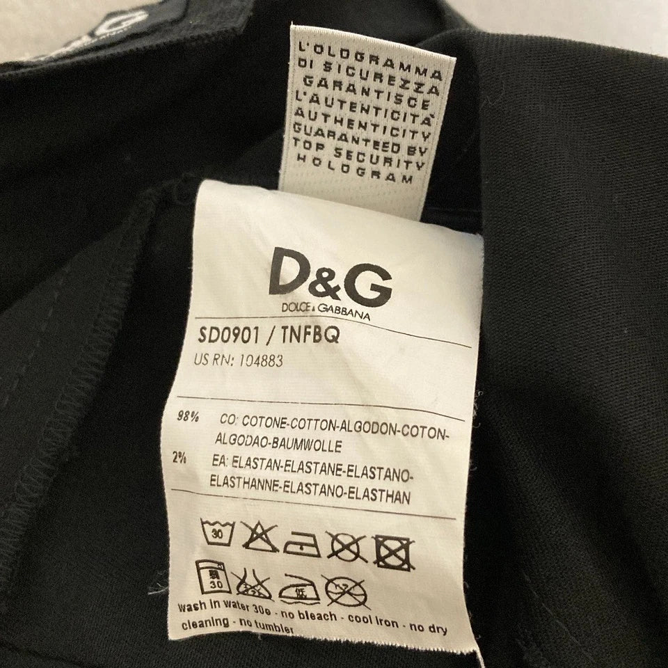 Dolce & Gabbana Italy. D&G Black Cut-off Gathered Sleeveless Dress
