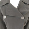 Burberry UK. Black Cotton Trench Style Coat
