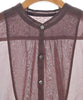 Spick and Span JAPAN. Red/Brown Semi-Sheer Long Sleeve Casual Shirt