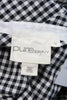 DONNA KARANA Pure DKNY.  Cotton Gingham Crew Neck Long Sleeve Dress
