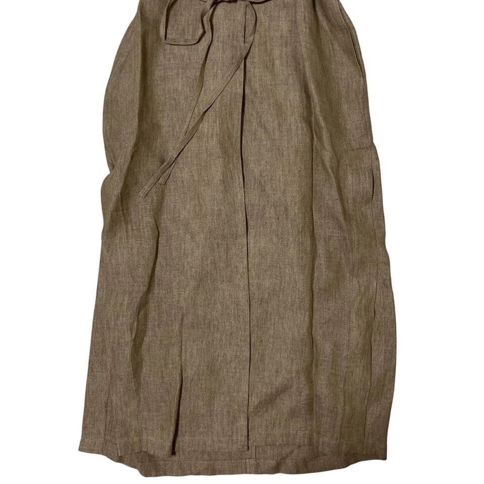 ETRE TOKYO JAPAN. NEW W TAGS. Linen Herringbone Linen Long Dress