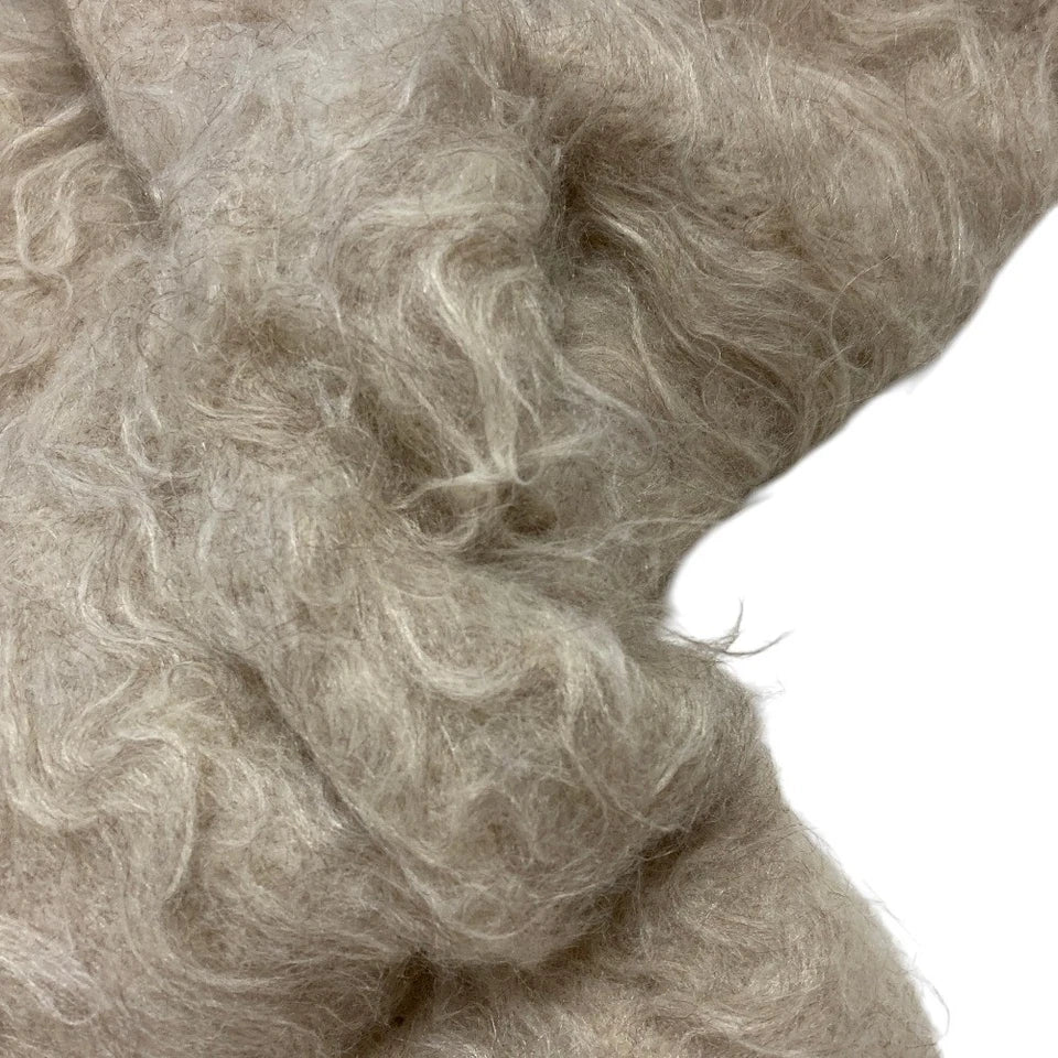 THE TOE JAPAN. Beige Westminster Shaggy Long Cardigan