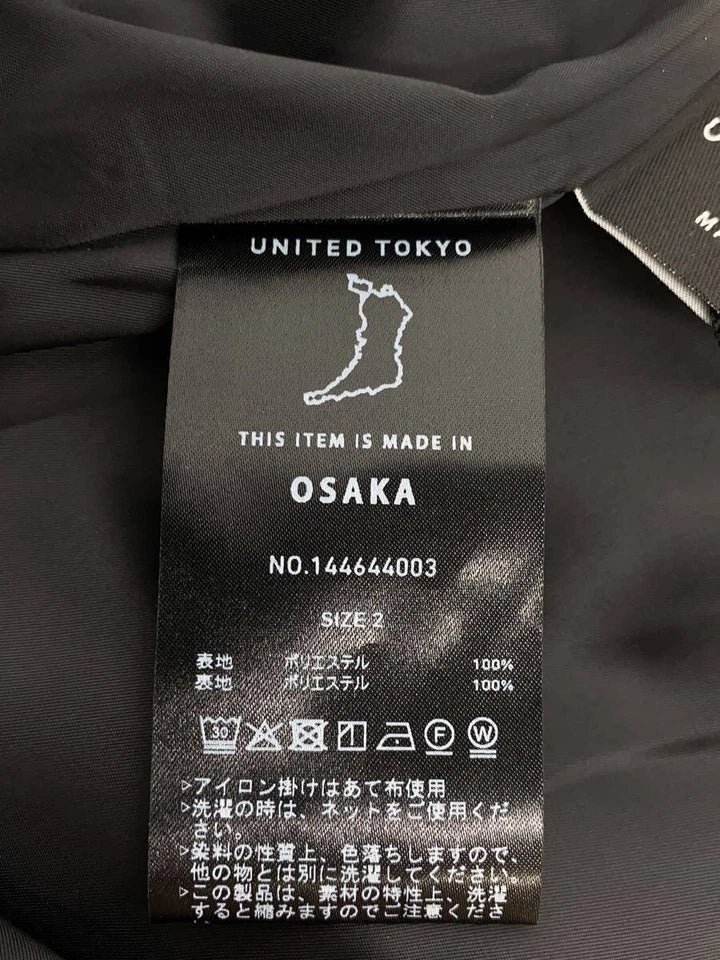 UNITED TOKYO JAPAN. NEW. NEW W/TAGS. Black Poly/Rayon Bias Zipper Skirt