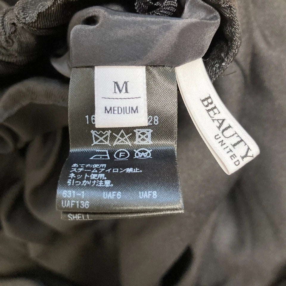 BEAUTY&YOUTH UNITED ARROWS JAPAN. Black Chintz Gathered Flare Skirt