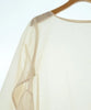 NOBLE JAPAN. Beige Semi-Sheer Long Sleeve PolyTech Nylon Top