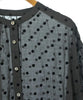 Spick and Span Japan. Black (Dot Pattern) Semi-Sheer Shirt Dress