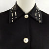 Fendi Italy. Black Rayon Long Sleeve Top