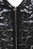 Nina Ricci Paris. Black/Neutral Lined Back Zip Sleeveless Lace Overlay Sheath Dress