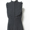 Her lip to JAPAN. Black Paisley Cotton Lace Long Dress
