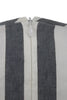 Max Mara Italy. Gray Striped Linen Short Sleeve Midi Shift Dress